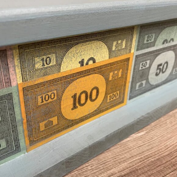 Small unique upcycled wood chest for jewelry and letters_ Home decor_Monopoly - Picture 3 of 5